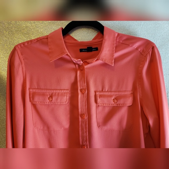 American Eagle Outfitter Button Up Blouse Petite - Picture 2 of 7